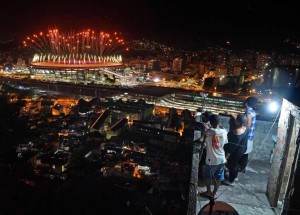 Skats uz Rio Marakanas stadionu.